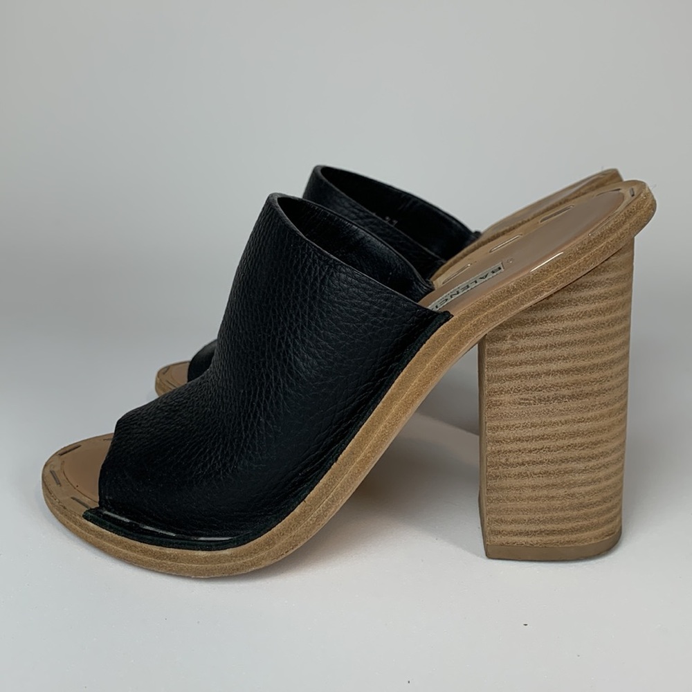 Balenciaga Black Leather Mules sz 37 - Picture 5 of 8
